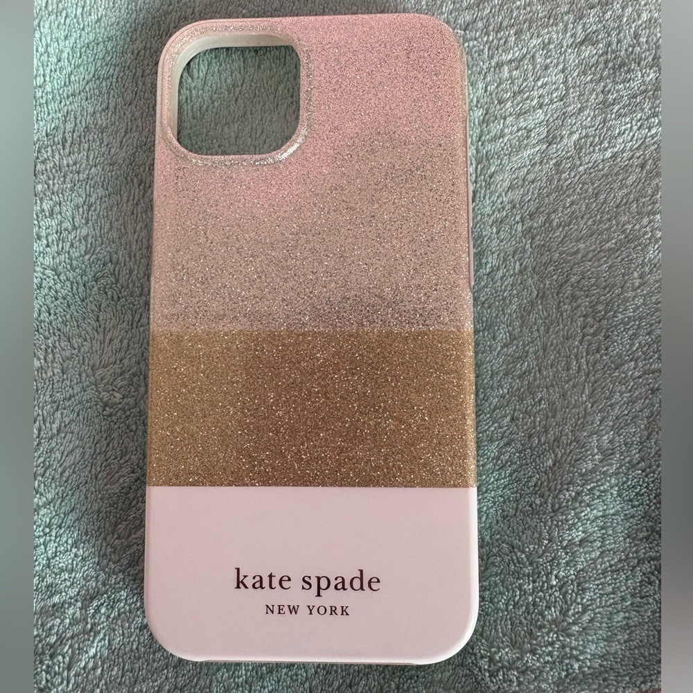 Kate Spade Gold,silver and white phone case